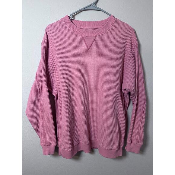 aerie Sweaters - Aerie Salmon Pink Crew Sweatshirt Lounge Oversized Size small